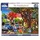White Mountain 1000 Piece Jigsaw Puzzle Friendly Summer Night Puzzles with Large Pieces for Adults and Family 24x30 The Neighborhood