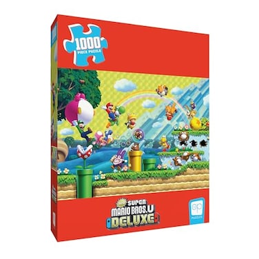 USAOPOLY Super Mario Chaos Fun 1000 Piece Jigsaw Puzzle Dimensions 19 x 27 Collectible Puzzle Artwork Featuring Mario Luigi Nabbit and More Officially Licensed Nintendo Puzzle Merchandise
