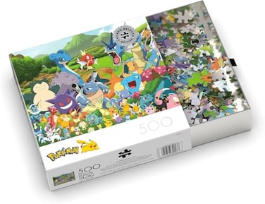 Buffalo Games Silver Select Pokemon Favorites Group 500 Piece Jigsaw Puzzle for Adults Challenging Puzzle Perfect for Game Nights Finished Size is 2125 x 1500