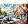 Jeacirio 500 Pieces Puzzle for Adults Cat Paris Puzzle for Elderly Recycled Paper Jigsaw Puzzles 500 Pieces Challenging Puzzles Family Game Gift for Friends Finished Size is 21x15 in