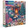 eeBoo 1000 Piece Puzzle English Cottage Christmas Jigsaw Puzzle for Adults Square 23 x 23 Made with Recycled Board VegetableBased Ink