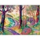 RoseArt Stained Glass The Long and Winding Road 300 Piece Jigsaw Puzzle for Adults