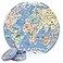 Bopster bopster 1000PieceRound World Map Jigsaw Puzzle for Adults Teens Illustrated Globe Design Premium 1000pc Puzzle Giftable Family Activity