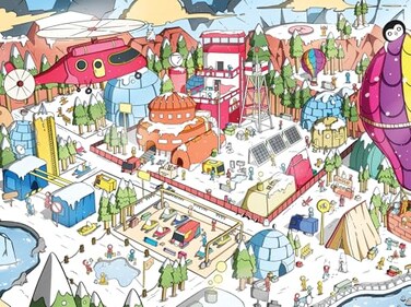 LUCKY PUZZLES Lucky Puzzles Arctic Antics 500 Piece Jigsaw Puzzle Funny Polar Adventure Magic Puzzle Coolest Adult Puzzles Challenging Unique and Family Fun 18 x 24 Inches