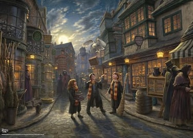 CEACO Ceaco Thomas Kinkade Harry Potter Wizarding World Diagon Alley 1000 Piece Jigsaw Puzzle