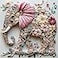 MINIWAN Elephant Jigsaw Puzzles for Adults 500 Pieces Colorful Crystal Flower Puzzles Beautiful Diamond Art Puzzle Difficult Unique Family Challenging Games Gift for Teens Adults Puzzle 20x20