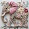 MINIWAN Elephant Jigsaw Puzzles for Adults 500 Pieces Colorful Crystal Flower Puzzles Beautiful Diamond Art Puzzle Difficult Unique Family Challenging Games Gift for Teens Adults Puzzle 20x20