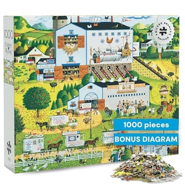 Buffalo Games Silver Select Charles Wysocki Sunny Side Up 1000 Piece Jigsaw Puzzle for Adults PrecisionCut Pieces Beautiful Artwork and Hours of Relaxing Fun