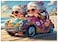 Lirches 1000pcs Happy Grandma Paper Puzzle Large Puzzle Toy Adult Game Gift Family Interactive Game Puzzle DIY Home Decoration Brain Challenge Gift