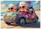 Lirches 1000pcs Happy Grandma Paper Puzzle Large Puzzle Toy Adult Game Gift Family Interactive Game Puzzle DIY Home Decoration Brain Challenge Gift