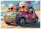 Lirches 1000pcs Happy Grandma Paper Puzzle Large Puzzle Toy Adult Game Gift Family Interactive Game Puzzle DIY Home Decoration Brain Challenge Gift
