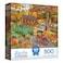 RoseArt Bigelow Illustrations Harvest at The Cabin 500 Piece Jigsaw Puzzle Autumn Scene Puzzle for Adults
