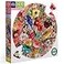 eeBoo 500 Piece Puzzle Hummingbirds Jigsaw Puzzle for Adults Circular with 23 Diameter Made with Recycled Board VegetableBased Ink
