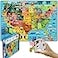 THINK2MASTER Think2Master Colorful United States Map 100 Pieces Jigsaw Puzzle Great for Families Great Gift USA234 X 165