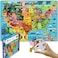 THINK2MASTER Think2Master Colorful United States Map 100 Pieces Jigsaw Puzzle Great for Families Great Gift USA234 X 165