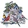 Bits and Pieces 750 Piece Jigsaw Puzzle for Adults Winter Bird Feeder Snowy Birdhouse Jigsaw Puzzle by Artist Russel Cobane Completed Puzzle Size 22 x 26