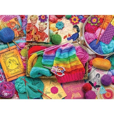 Buffalo Games Aimee Stewart Vintage Knitting 1000 Piece Jigsaw Puzzle for Adults Challenging Puzzle Perfect for Game Nights