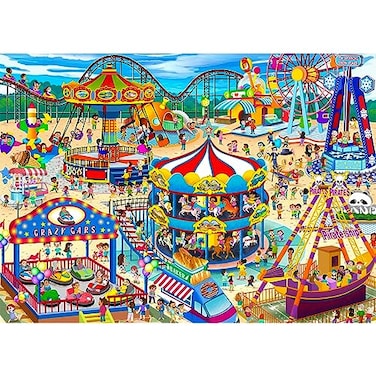HUADADA Jigsaw Puzzles for Adults 1000 Piece Puzzle for Adults 1000 Pieces Puzzle 1000 PiecesAmusement Park