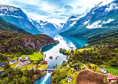 HUADADA Jigsaw Puzzles for Adults 1000 Piece Puzzle for Adults 1000 Pieces Puzzle 1000 Pieces Geiranger Fjord Norway