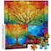 PICKFORU Stained Glass Puzzles for Adults 1000 Pieces and up Mosaic Tree of Life Puzzle Unique Rainbow Puzzles Colorful Difficult Jigsaw Puzzles for Adults