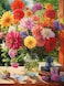 Cross & Cross Glory Rainbow Dahlia Delight 1000 Piece Jigsaw Puzzle for Adults Vibrant Flower Collection Satin Finish Challenging Colorful Art
