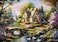 DKijoys Beautiful Cottage Jigsaw Puzzles 1000 Pieces for Adults Quaint Church 1000 Piece Jigsaw Puzzles for Adults