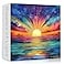 PICKFORU Impossible Puzzle for Adults 1000 Pieces Ocean Sunset Puzzles with Colorful Rainbow Gradient Magic Nature Art Jigsaw Puzzle Challenging Hard Puzzle for Adults