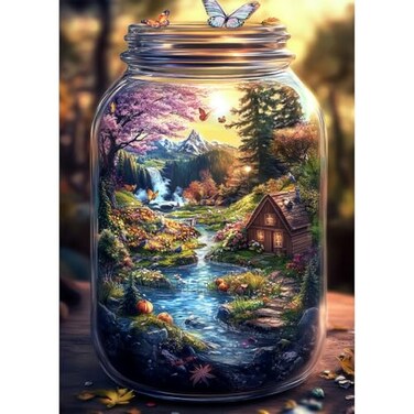 Yunlus Jigsaw Puzzles for Adults 1000 Pieces Impossible Hard Difficult Challenging Puzzles for Adults 1000pc Puzzles World in Bottle Natures Dream Jigsaw Puzzle 1000 Pieces 28 x 20 inch