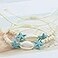 Pingyongchang Surfer Turquoise Colorful Starfish Shell Beads Bracelets Stackable Bangle for Women Waterproof Handmade Starfish Sea Bracelet Adjustable Boho Summer Ocean Beach AccessoriesB