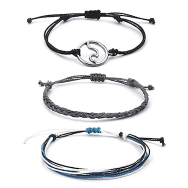 Softones VSCO String Wave Bracelets for Women Handmade Colorful Waterproof Adjustable Braided Beach Bracelet Set for Women