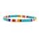 Sonateomber Tila Flat Beads Stretch Strand Bracelet for Women Friendship Beaded Link Bracelets Jewelry Gift