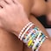 Sonateomber Tila Flat Beads Stretch Strand Bracelet for Women Friendship Beaded Link Bracelets Jewelry Gift