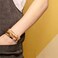 Sonateomber Tila Flat Beads Stretch Strand Bracelet for Women Friendship Handmade Orange Square Beaded Friendship Beach Link Bracelets Stackable Summer Jewelry Friend Gift