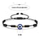 VIBILIA 2 Pcs Evil Eye Bracelets 7 Knot Lucky Bracelet Adjustable String Amulet for Women Men Black