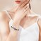 VIBILIA 2 Pcs Evil Eye Bracelets 7 Knot Lucky Bracelet Adjustable String Amulet for Women Men Black