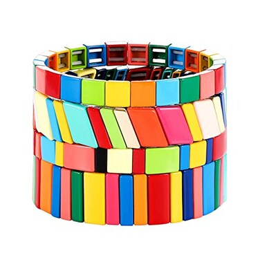 XOCARTIGE 4PCS Tile Bracelet for Women Style A