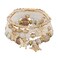 COLORFUL BLING 4Pcs Set Bohemian Butterfly Crystal Stone Stretch Pendant Bracelets for Women Gold Beaded Stackable Stretch Bracelet Colorful Charm Jewelry Boho Summer Beach1