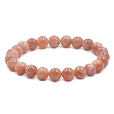 AD Beads Natural Gemstone Round Beads Stretch Bracelet Healing Reiki 8mm Sunstone