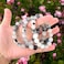 Adabele Real Natural Black Rutilated Quartz Gemstone Beaded Bracelet 8 Inch Stretch Bracelet Chakra Healing Crystal Stone Birthday Gift GB10C57