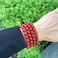 Adabele Real Natural Carnelian Red Agate Gemstone Beaded Bracelet 7 inch Stretch Chakra Red Gems Stones Healing Crystal Energy Quartz Rock GB829