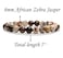 Angelstones Handmade Natural African Zebra Jasper Healing Gemstone 8mm Round Beads Stretch Crystal Bracelet 7 Inch Unisex