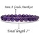 Angelstones Handmade Natural Amethyst Healing Gemstone 8mm Round Beads Stretch Crystal Bracelet 7 Inch Unisex