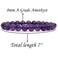 Angelstones Handmade Natural Amethyst Healing Gemstone 8mm Round Beads Stretch Crystal Bracelet 7 Inch Unisex
