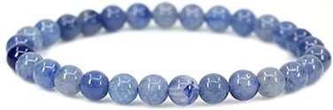 Angelstones Handmade Natural Blue Aventurine Healing Gemstone 6mm Round Beads Stretch Crystal Bracelet 7 Inch Unisex
