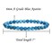 Angelstones Handmade Natural Blue Green Apatite Healing Gemstone 6mm Round Beads Stretch Crystal Bracelet 7 Inch Unisex