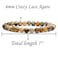 Angelstones Handmade Natural Crazy Lace Agate Healing Gemstone 6mm Round Beads Stretch Crystal Bracelet 7 Inch Unisex