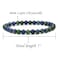 Angelstones Handmade Natural Lapis Chrysocolla Healing Gemstone 6mm Round Beads Stretch Crystal Bracelet 7 Inch Unisex