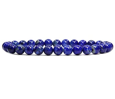 Angelstones Handmade Natural Lapis Lazuli Healing Gemstone 6mm Round Beads Stretch Crystal Bracelet 7 Inch Unisex