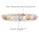 Angelstones Handmade Natural Morganite Beryl Aquamarine Healing Gemstone 8mm Round Beads Stretch Crystal Bracelet 7 Inch Unisex