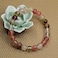 Angelstones Handmade Natural Volcano Cherry Quartz Healing Gemstone 8mm Round Beads Stretch Crystal Bracelet 7 Inch Unisex